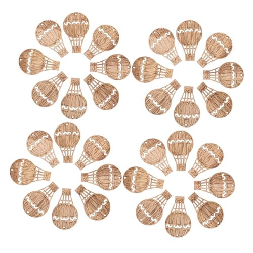 AKOOSY 30 Stück Teiliges Heißluftballon Holzausschnitte aus Glattem Holz Leichte DIY Holzstücke für Bastelprojekte Wand und Partydeko Kindgerechte Holzverzierungen für Geburtstag und AKOOSY 30 Stück Teiliges Heißluftballon Holzausschnitte aus Glattem Holz Leichte DIY Holzstücke für Bastelprojekte Wand und Partydeko Kindgerechte Holzverzierungen für Geburtstag und von AKOOSY