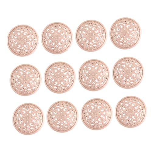 AKOOSY 30 Stück Teiliges Hohlgearbeitete Metallknöpfe Sandgoldfarbene Nähknöpfe für Kleidung Robust und Rostfrei Vielseitig für Jacken Mäntel Jeans DIY Modegestaltung von AKOOSY