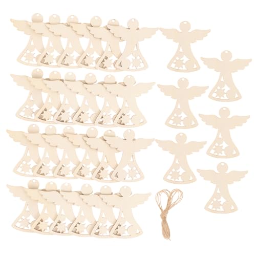 AKOOSY 30 Stück Teiliges Holz Weihnachtsengel Holzscheiben DIY Basteln Handgemachte Holzfiguren Naturholz für Weihnachtsdeko Bemalen und Kreative Holzkunst AKOOSY 30 Stück Teiliges Holz Weihnachtsengel Holzscheiben DIY Basteln Handgemachte Holzfiguren Naturholz für Weihnachtsdeko Bemalen und Kreative Holzkunst von AKOOSY