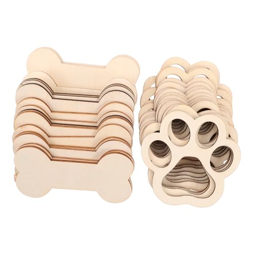 AKOOSY 30 Stück Teiliges Holz-dog-bone Pfoten-cutouts Naturbelassen Glatt Poliert Vielseitige Diy-holzanhänger für Haustierparty-dekorationen zum Bemalen und Basteln AKOOSY 30 Stück Teiliges Holz-dog-bone Pfoten-cutouts Naturbelassen Glatt Poliert Vielseitige Diy-holzanhänger für Haustierparty-dekorationen zum Bemalen und Basteln von AKOOSY