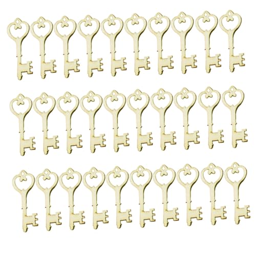 AKOOSY 30 Stück Teiliges Holzschlüssel Ornamente DIY Basteln Holzstücke mit Glatter Oberfläche zum Bemalen und Dekorieren Stabile Holzdeko für Haus Weihnachten Geburtstage und Hochzeiten AKOOSY 30 Stück Teiliges Holzschlüssel Ornamente DIY Basteln Holzstücke mit Glatter Oberfläche zum Bemalen und Dekorieren Stabile Holzdeko für Haus Weihnachten Geburtstage und Hochzeiten von AKOOSY