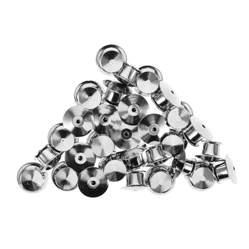 AKOOSY 30 Stück Teiliges Metall Pin Keepers Verschlussstifte für Anstecker und Abzeichen Verschleißfest Kompakt Einfach zu Befestigen Geeignet für Taschen Mützen Westen und von AKOOSY