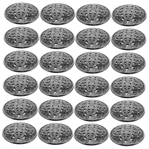 AKOOSY 30 Stück Teiliges Metallknöpfe mit Hohlem Design Robuste DIY Knöpfe für Kleidung Mäntel Jacken Vielseitig Einsetzbar Modische Schwarze Ansteckknöpfe zum Annähen von AKOOSY
