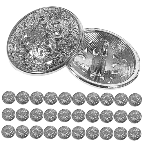 AKOOSY 30 Stück Teiliges Silberne Hohlgearbeitete Metallknöpfe Langlebige DIY Nähknöpfe für Mantel Jacke Pullover Handgefertigte Mode Accessoires Robuste Ösenknöpfe für Bekleidung AKOOSY 30 Stück Teiliges Silberne Hohlgearbeitete Metallknöpfe Langlebige DIY Nähknöpfe für Mantel Jacke Pullover Handgefertigte Mode Accessoires Robuste Ösenknöpfe für Bekleidung von AKOOSY