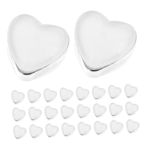 AKOOSY 30 Stück Teiliges Silikon Ohrring Stopper Herzform Weiche Transparente Ohrstecker Verschlüsse Sicherer Halt für Alltag Besondere Anlässe und Diy Schmuckzubehör von AKOOSY