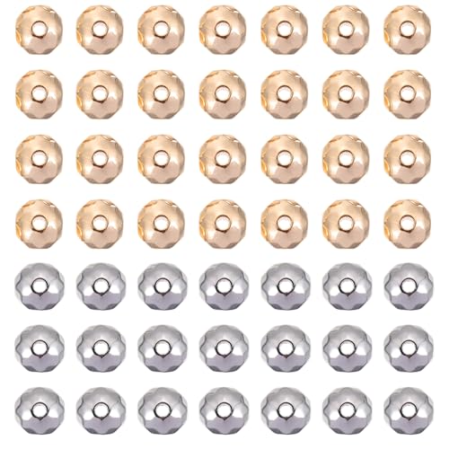 AKOOSY 300 Stück Facettierte Spacer Perlen für DIY Schmuckherstellung Bunte Ccb Perlen für Armbänder Bastelperlen und Kreative DIY Bastelprojekte von AKOOSY