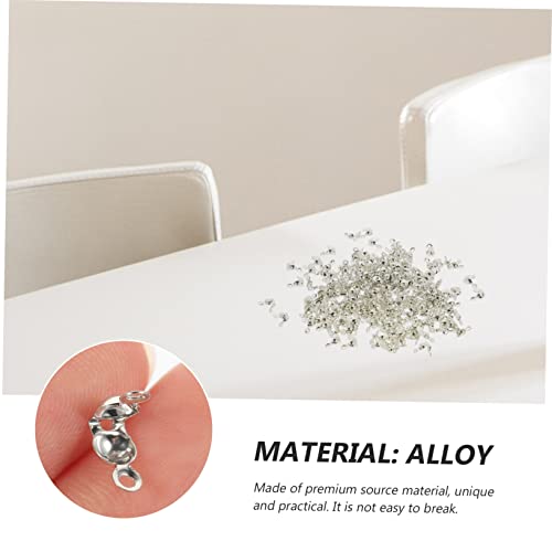 AKOOSY 300 Stück Teiliges Crimpperlen Langlebigem Schmuckherstellung Zubehör mit Endkappen und Quetschkalotten für Armbandverschluss und Kordelenden bei DIY Schmuckprojekten von AKOOSY