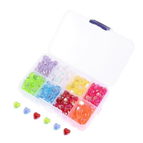AKOOSY 320 Stück Teiliges Acryl Herzperlen mit Kleinem Bunte Bastelperlen für Schmuckherstellung DIY Armband Basteln Transparente Perlen zum Auffädeln Aufbewahrungsbox AKOOSY 320 Stück Teiliges Acryl Herzperlen mit Kleinem Bunte Bastelperlen für Schmuckherstellung DIY Armband Basteln Transparente Perlen zum Auffädeln Aufbewahrungsbox von AKOOSY