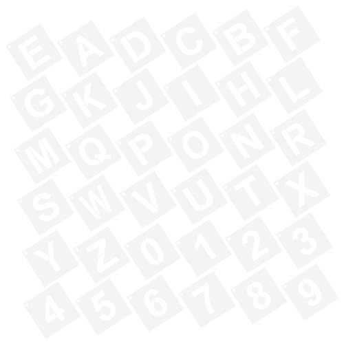 AKOOSY 36 Stück Teiliges Buchstaben Zahlenschablonen Langlebigem Pet material Wiederverwendbar Waschbar mit Aufbewahrungsring für Malerei Holz Kreidetafel Stoff Kunsthandwerk AKOOSY 36 Stück Teiliges Buchstaben Zahlenschablonen Langlebigem Pet material Wiederverwendbar Waschbar mit Aufbewahrungsring für Malerei Holz Kreidetafel Stoff Kunsthandwerk von AKOOSY