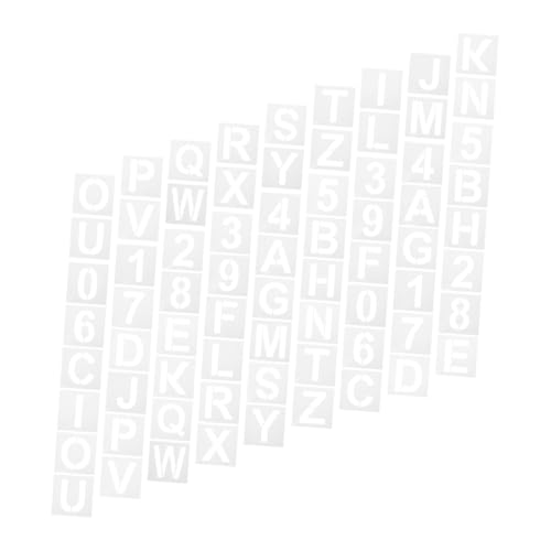 AKOOSY 36 Stück Teiliges Wiederverwendbares Schablonen Buchstaben und Zahlen Flexible und Waschbare Malvorlagen für DIY Kunstprojekte Poster Karten und Dekorationen AKOOSY 36 Stück Teiliges Wiederverwendbares Schablonen Buchstaben und Zahlen Flexible und Waschbare Malvorlagen für DIY Kunstprojekte Poster Karten und Dekorationen von AKOOSY
