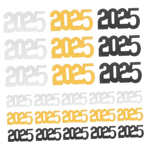 AKOOSY 3Packung Pack Folienkonfetti Frohes Neues Jahr Schwarz Gold und Tischdekoration für Abschlussfeiern und Neujahrspartys Leicht und Tragbar AKOOSY 3Packung Pack Folienkonfetti Frohes Neues Jahr Schwarz Gold und Tischdekoration für Abschlussfeiern und Neujahrspartys Leicht und Tragbar von AKOOSY