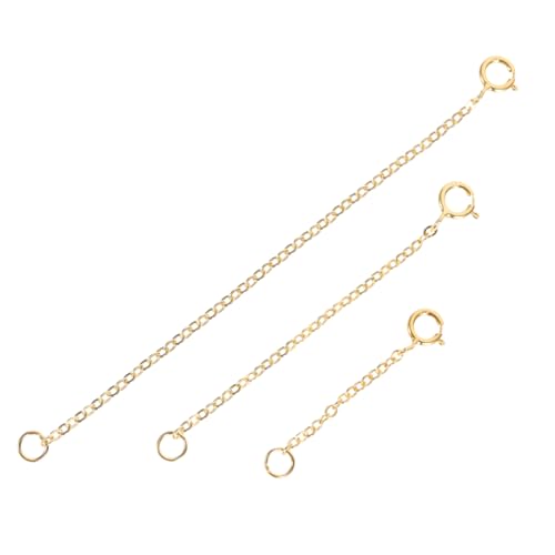 AKOOSY 3Stücke Sterling Silber Kettenverlängerung DIY Schmuckzubehör für Armbänder Einstellbare Elegantes Design Silber AKOOSY 3Stücke Sterling Silber Kettenverlängerung DIY Schmuckzubehör für Armbänder Einstellbare Elegantes Design Silber von AKOOSY