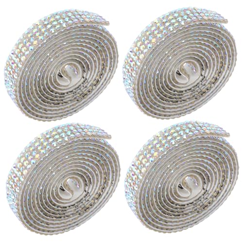 AKOOSY 4 Rollen Selbstklebendes Strassband Breit Bling Glitzerband für DIY Basteln Geschenkverpackung Mode Schmuckdekoration Langlebig Farbecht AKOOSY 4 Rollen Selbstklebendes Strassband Breit Bling Glitzerband für DIY Basteln Geschenkverpackung Mode Schmuckdekoration Langlebig Farbecht von AKOOSY