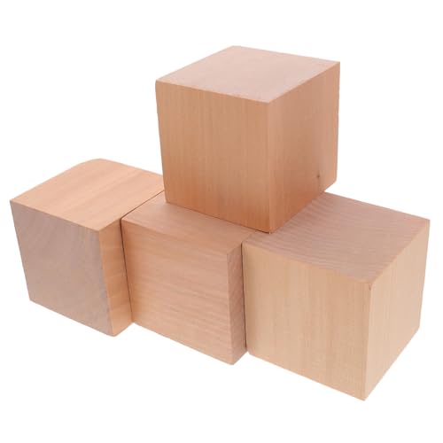 AKOOSY 4 Stck Unfertige Holzbausteine Quadratische Naturbelassene Holzklötze Glatt Sicher zum Bemalen Basteln DIY Holzbauklötze AKOOSY 4 Stck Unfertige Holzbausteine Quadratische Naturbelassene Holzklötze Glatt Sicher zum Bemalen Basteln DIY Holzbauklötze von AKOOSY