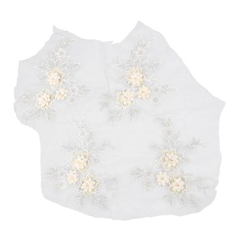 AKOOSY 4 Stück Flicken aufnähen embroidery brautkleid bastel material textilien sewing accessories Flecken Blumen Kleidung bestickt Stickerei-DIY-Patch Applikation aufbügeln Polyestergarn von AKOOSY