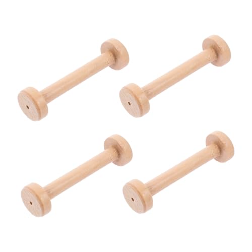 AKOOSY 4 Stück Holzfaden Spulen Naturbelassenes Holz Leere Garnwickler für DIY Nähprojekte Robust Langlebig Sicher für Handarbeiten AKOOSY 4 Stück Holzfaden Spulen Naturbelassenes Holz Leere Garnwickler für DIY Nähprojekte Robust Langlebig Sicher für Handarbeiten von AKOOSY