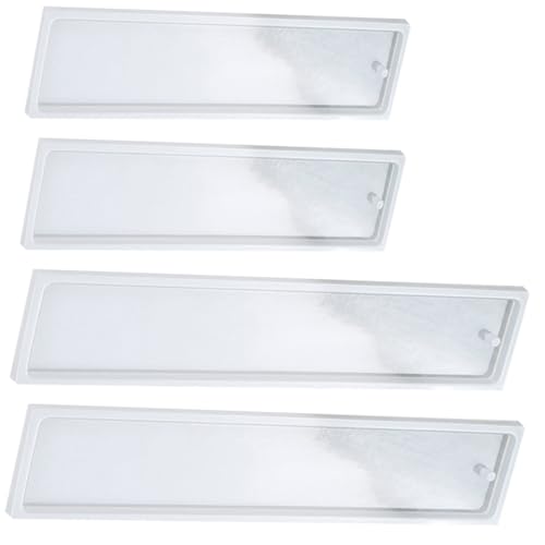 AKOOSY 4 Stück Silikon Lesezeichenform Rechteckig Langlebig DIY Gießform für Schlüsselanhänger Handy Anhänger Schmuck Anhänger Basteln für Quaste und Kette von AKOOSY