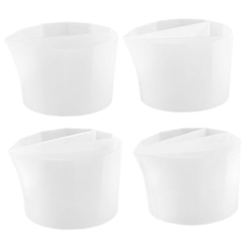 AKOOSY 4 Stück Silikon Mischbecher Flexible Pouring Cups für Acrylfarbe und Resin DIY Langlebige Silikonbecher zum Mischen und Gießen von Farben Sicher und Einfach zu Reinigen von AKOOSY