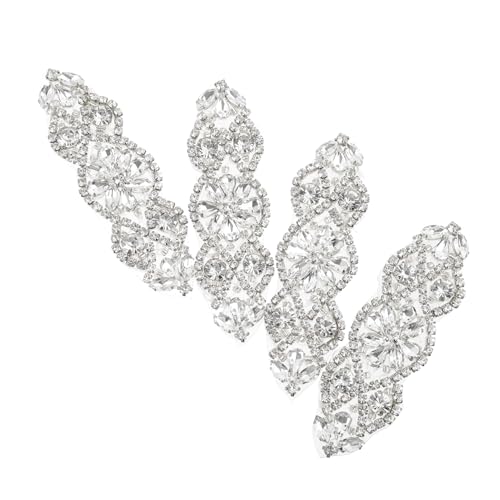 AKOOSY 4 Stück Strass Applikation für Brautgürtel Selbstklebende Silberne Sash Rhinestone Patches Taillengürtel Verzierung für DIY Hochzeitskleider und Bastelarbeiten AKOOSY 4 Stück Strass Applikation für Brautgürtel Selbstklebende Silberne Sash Rhinestone Patches Taillengürtel Verzierung für DIY Hochzeitskleider und Bastelarbeiten von AKOOSY