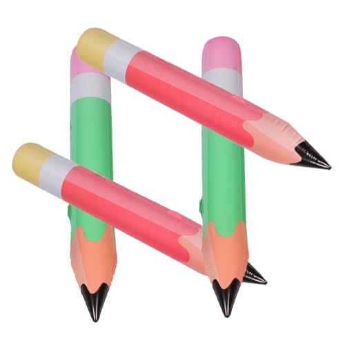 AKOOSY 4stücke Aufblasbarer Bleistift Jumbo Riesige Partydekoration Zum Schulanfang Aufblasbare Bleistifte Für Klassenzimmer Aus Pvc Einfach Zu Dekorieren von AKOOSY
