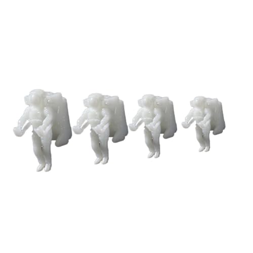 AKOOSY 4 Stück Teiliges Kristall Epoxidharz Füller Mini Astronaut Figuren Weiß Dreidimensionale Micro Landschaft Schmuck DIY Ornamente Langlebig und Realistisch für Weltraumgeschenke und von AKOOSY