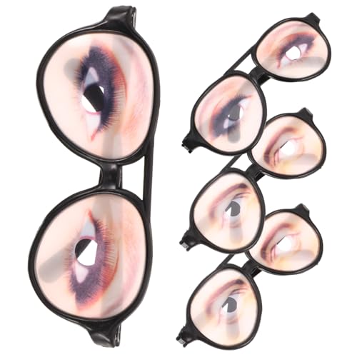 AKOOSY 4 Stück Teiliges Lustige Kostümbrillen mit Augenmuster Unisex Partybrillen für Fotospaß Stabile Brillen für Geburtstagsfeiern und Witzige Verkleidungen AKOOSY 4 Stück Teiliges Lustige Kostümbrillen mit Augenmuster Unisex Partybrillen für Fotospaß Stabile Brillen für Geburtstagsfeiern und Witzige Verkleidungen von AKOOSY