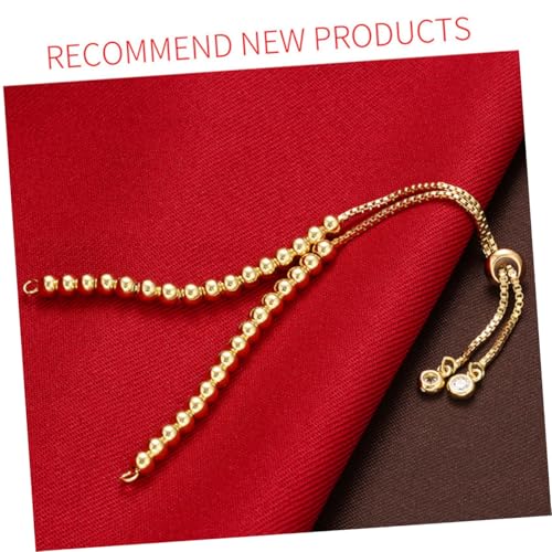AKOOSY 4 Stück Teiliges Messing Perlen Armband Verstellbar DIY Halbfertige Handkette Schmuckzubehör in Gold Weißgold Roségold Schwarz für Damen Mädchen AKOOSY 4 Stück Teiliges Messing Perlen Armband Verstellbar DIY Halbfertige Handkette Schmuckzubehör in Gold Weißgold Roségold Schwarz für Damen Mädchen von AKOOSY