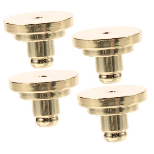 AKOOSY 4 Stück Teiliges Ohrstecker Rückseiten aus Vergoldetem Messing Sichere Ohrclip Pads gegen Ohrläppchenabsacken Einfach Anzubringende Verschluss backings für Damen und Mädchen von AKOOSY