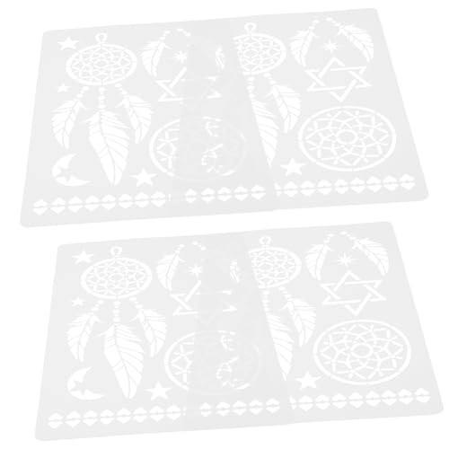 AKOOSY 4 Stück Wiederverwendbare Mandala Schablonen Teiliges für Wand und Bodendekoration für Malerei Fliesen Stoffen und Möbeln Pet Material Leicht zu Reinigen und Langlebig von AKOOSY