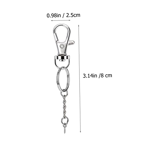 AKOOSY 40 Sätze Teiliges DIY Schlüsselringe Set Silber mit Drehbaren Karabinern Schlüsselringen mit Kette Sprungringen und Schraubösen Komplettes Schlüsselanhänger Zubehör für AKOOSY 40 Sätze Teiliges DIY Schlüsselringe Set Silber mit Drehbaren Karabinern Schlüsselringen mit Kette Sprungringen und Schraubösen Komplettes Schlüsselanhänger Zubehör für von AKOOSY