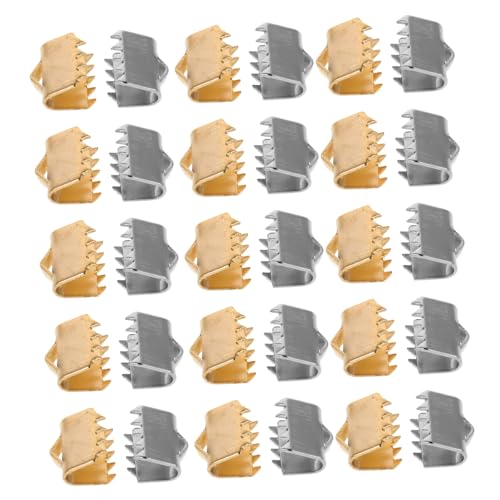 AKOOSY 40 Stück Band-endverschluss-, Klemmkordel-enden, crimp-kordel-clips Für Handgefertigtes Diy-handwerk, Schmuckherstellungszubehör AKOOSY 40 Stück Band-endverschluss-, Klemmkordel-enden, crimp-kordel-clips Für Handgefertigtes Diy-handwerk, Schmuckherstellungszubehör von AKOOSY