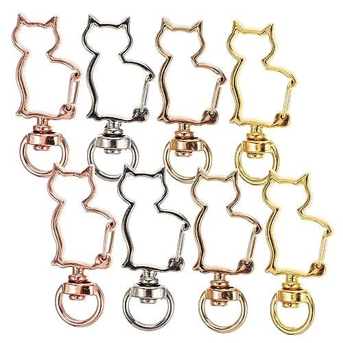 AKOOSY 40 Stück Katze Schlüsselanhänger Clips Katzenförmige Feder Schnapphaken Metallische Schlüsselring Zubehör Gold Silber Roségold und Gold DIY Schmuckzubehör AKOOSY 40 Stück Katze Schlüsselanhänger Clips Katzenförmige Feder Schnapphaken Metallische Schlüsselring Zubehör Gold Silber Roségold und Gold DIY Schmuckzubehör von AKOOSY