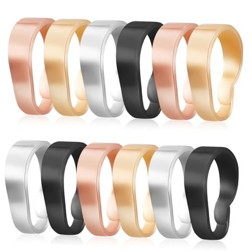 AKOOSY 40 Stück Teiliges Anhängerschlaufen für Schmuckherstellung Kleine Pinch Bails in Gold Weißgold Roségold Schwarz Langlebige Metallverbinder für Halsketten DIY und Bastelprojekte von AKOOSY