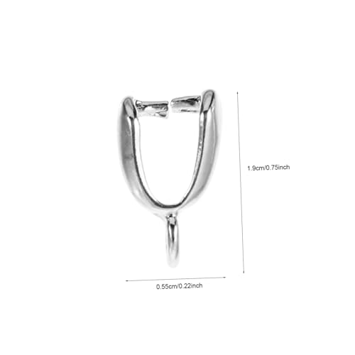 AKOOSY 40 Stück Teiliges DIY Ohrclip Legierung Silberne Anhängerclips Einfach zu Befestigende Ohrclips für Schmuckherstellung Vielseitige Ohrschmuck zubehörteile von AKOOSY