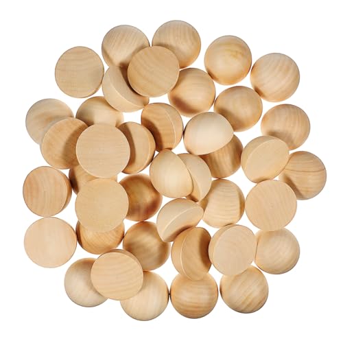 AKOOSY 40 Stück Teiliges Halbe Holzkugeln Naturholz Glatt für Basteln Dekoration DIY Holzperlen Holzdeko Weihnachtskugeln zum Bemalen und Gestalten AKOOSY 40 Stück Teiliges Halbe Holzkugeln Naturholz Glatt für Basteln Dekoration DIY Holzperlen Holzdeko Weihnachtskugeln zum Bemalen und Gestalten von AKOOSY