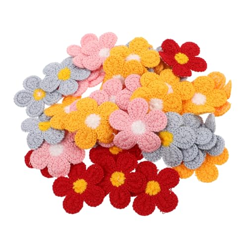 AKOOSY 40 Stück Teiliges Kleine Bestickte Blumenapplikationen aus Strapazierfähigem Stoff Dekorative Näh Patches für Kleidung Jacken Taschen Vielseitige DIY Reparatur und Verzierung von AKOOSY