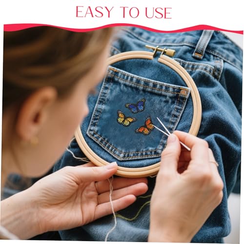 AKOOSY 40 Stück Teiliges Schmetterling Stickerei Aufnäher DIY Kleidung Patch Applikationen für Jeans Taschen Kleidung Bügelfähig Farblich Sortiert Weicher Stoff Langlebig Zufällige Farbe von AKOOSY