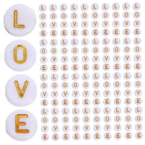 AKOOSY 400 Stück Acrylperlen Verschiedene Perlen Für Armbänder Buchstaben Runde Perlen Diy-material Für Schmuckherstellung Für Die Herstellung Von Armbändern AKOOSY 400 Stück Acrylperlen Verschiedene Perlen Für Armbänder Buchstaben Runde Perlen Diy-material Für Schmuckherstellung Für Die Herstellung Von Armbändern von AKOOSY