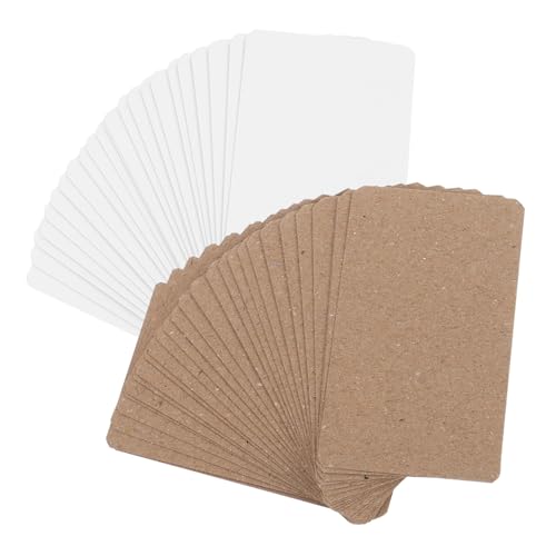 AKOOSY 400 Stück Blanko Kraftpapier Postkarten Weiße und Braune Karten aus Robustem Karton Vielseitig für DIY Graffiti Malen Lernkarten Grußkarten und Hochzeitseinladungen Glatte von AKOOSY