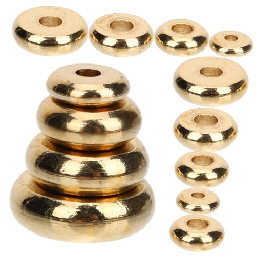 AKOOSY 400 Stück Metall Flache Perlen Leichte Spacer Perlen für Schmuckherstellung DIY Bastelperlen für Armbänder und Ketten Robuste Zwischenperlen für Einzigartiges Auffädeln von AKOOSY
