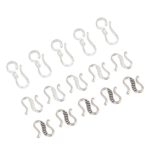 AKOOSY 40Stücke Teiliges S Haken Verschluss mit Silberbeschichtung für DIY Armbänder und Schmuck Leicht und Elegant für und Schmuckherstellung von AKOOSY