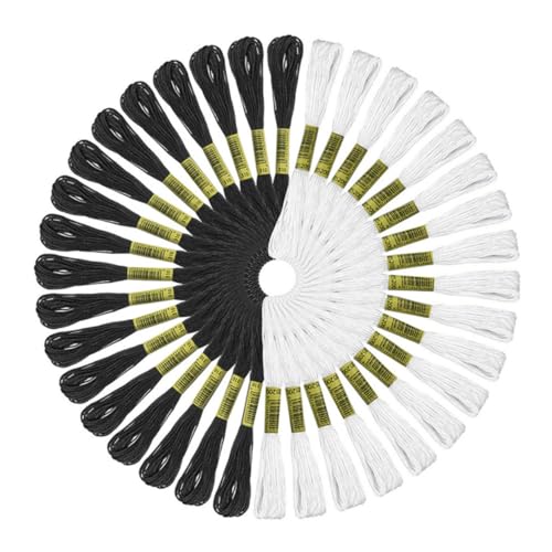 AKOOSY 48 Stück Teiliges Stickgarn Fädig Lange Sticktwist Fäden für DIY Kreuzstich Armbänder Handarbeiten Farbige und Schwarze Nähgarne mit Hoher Farbbrillanz und Reißfestigkeit AKOOSY 48 Stück Teiliges Stickgarn Fädig Lange Sticktwist Fäden für DIY Kreuzstich Armbänder Handarbeiten Farbige und Schwarze Nähgarne mit Hoher Farbbrillanz und Reißfestigkeit von AKOOSY