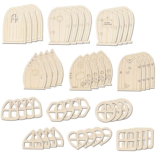 AKOOSY 48 Stück Teiliges bastelset Unbemalte DIY Gartendeko aus Natürlichem Kreative Fenster und Türen für Garten Outdoor dekoration Vielseitiges Kreativ AKOOSY 48 Stück Teiliges bastelset Unbemalte DIY Gartendeko aus Natürlichem Kreative Fenster und Türen für Garten Outdoor dekoration Vielseitiges Kreativ von AKOOSY