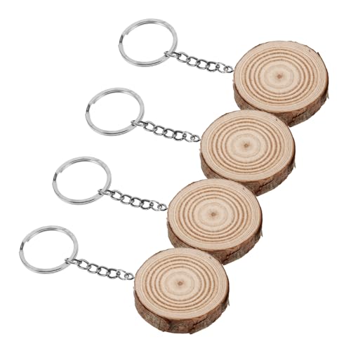 AKOOSY 4Stücke DIY Schlüsselanhänger Zubehör Holzscheiben Unbehandelte Holzanhänger für Kreative Bastelprojekte für Hochzeiten AKOOSY 4Stücke DIY Schlüsselanhänger Zubehör Holzscheiben Unbehandelte Holzanhänger für Kreative Bastelprojekte für Hochzeiten von AKOOSY