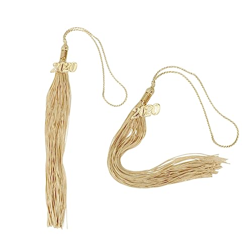 AKOOSY 4Stücke Doktorhut Quaste Anhänger für Abschlussfeiern Langlebige Kappenzubehör Dekoration Erdtönen Vielseitig Einsetzbar für Souvenirs und Festlichkeiten von AKOOSY