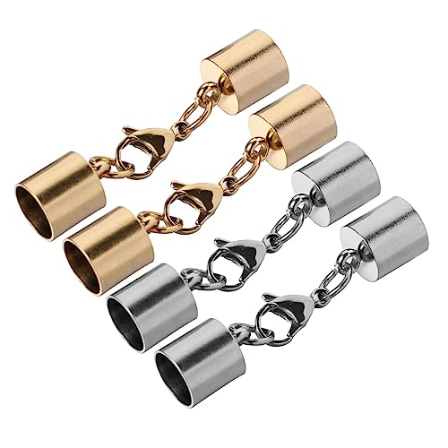 AKOOSY 4Stücke Karabinerverschlüsse für DIY Schmuck für Armbänder Halsketten und Bastelprojekte Einfach zu Befestigen und Vielseitig Einsetzbar von AKOOSY