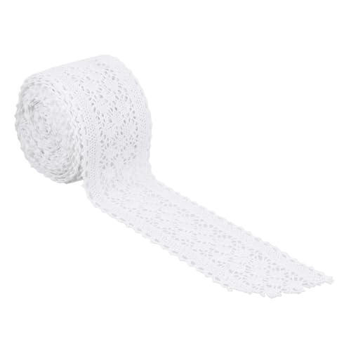 AKOOSY 5 Bandzubehör Kanten Spitzenband die Spitze häkeln Baumwollband schmucklos hochzeitsdeko hochzeitsdeco party decoration lace Spitzenbesatz Kleiderstoffbesatz Baumwollfaden Weiß AKOOSY 5 Bandzubehör Kanten Spitzenband die Spitze häkeln Baumwollband schmucklos hochzeitsdeko hochzeitsdeco party decoration lace Spitzenbesatz Kleiderstoffbesatz Baumwollfaden Weiß von AKOOSY