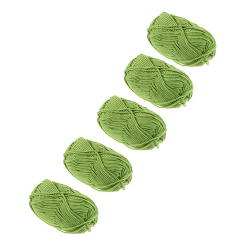 AKOOSY 5 Rollen Baumwollgarn zum Stricken und Häkeln Dickes Flexibles Handstrickgarn für DIY Projekte Haushalt Kissen Decken Vielseitig Einsetzbares Textilgarn von AKOOSY