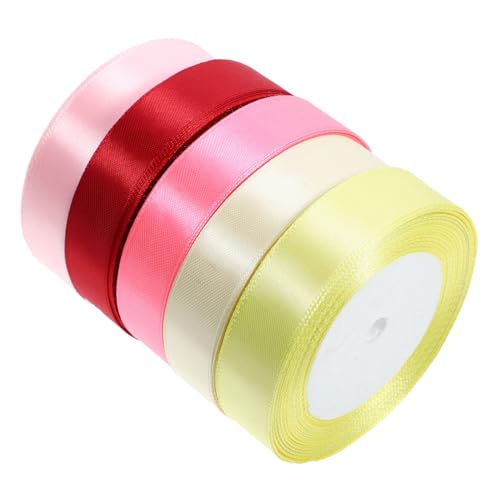 AKOOSY 5 Rollen Satin Geschenkband Breit Lang Farbige Deko für Geschenkverpackung Bastelband für Party DIY Schleifen Bastelprojekte Verschiedene Pastellfarben AKOOSY 5 Rollen Satin Geschenkband Breit Lang Farbige Deko für Geschenkverpackung Bastelband für Party DIY Schleifen Bastelprojekte Verschiedene Pastellfarben von AKOOSY