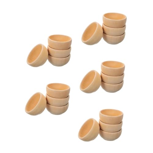 AKOOSY 5 Sätze Teiliges Set Holzschalen Unvollendete Diy Holzschalen Für Kreative Bastelprojekte Für Verschönerung Von Wohnaccessoires 4 Stück * 5 von AKOOSY